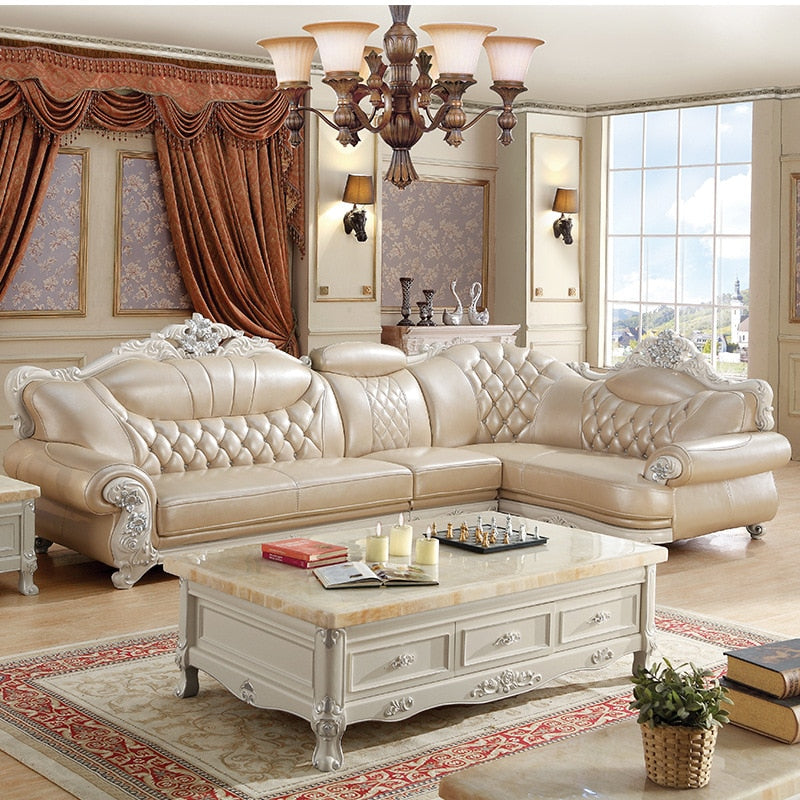 Direct Selling Living Room Furniture, Leather L Shape Sofa Set furniture prices china couch muebles de sala copridivano