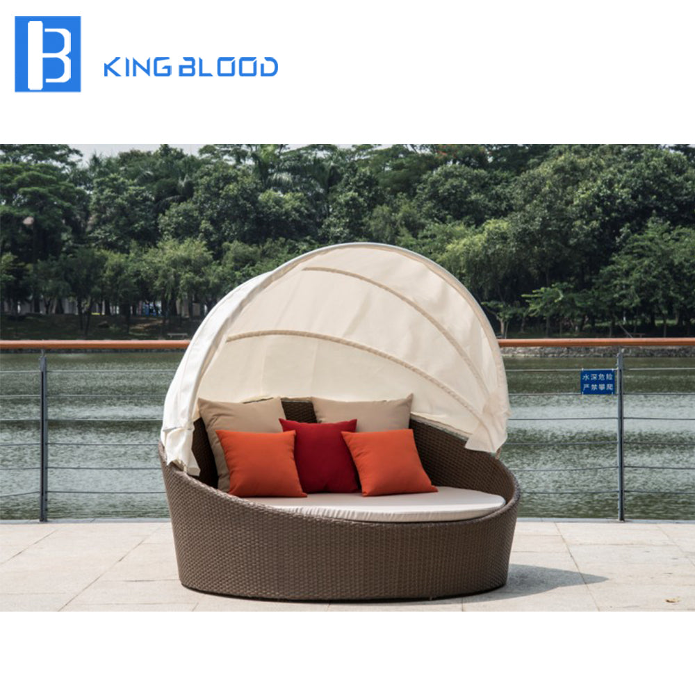PE rattan daybed sofa sets wicker lounge