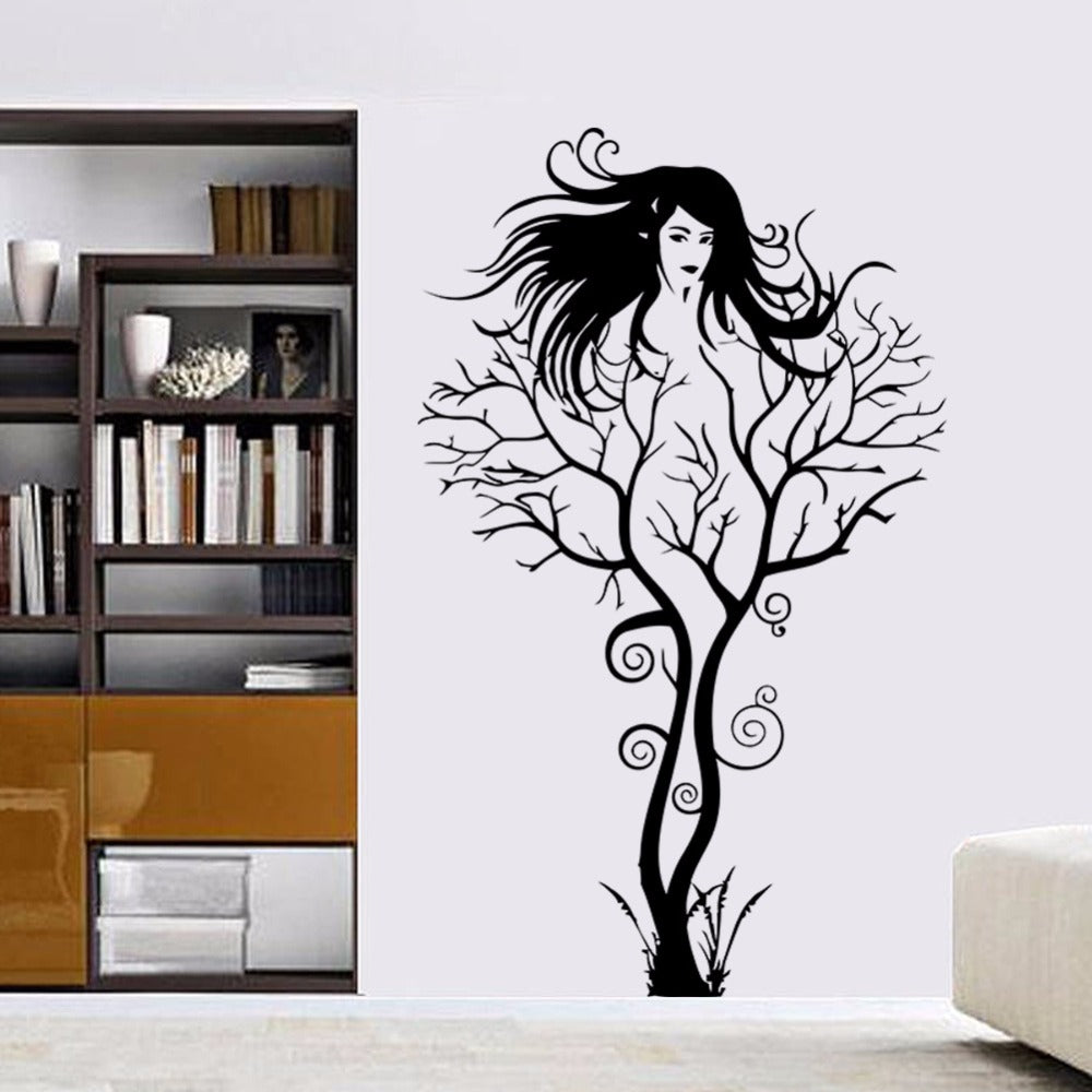 Black Color Naked Woman Portrait Posters