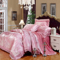 Luxury Silk Bedding Set Embroidery Bed