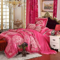 Luxury Silk Bedding Set Embroidery Bed