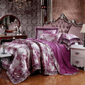 Luxury Silk Bedding Set Embroidery Bed