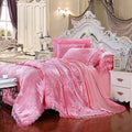 Luxury Silk Bedding Set Embroidery Bed