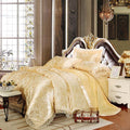 Luxury Silk Bedding Set Embroidery Bed