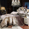 Luxury Silk Bedding Set Embroidery Bed