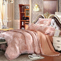 Luxury Silk Bedding Set Embroidery Bed