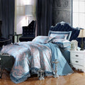 Luxury Silk Bedding Set Embroidery Bed