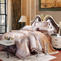 Luxury Silk Bedding Set Embroidery Bed