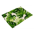 Green Leaves Pattern Cotton Linen Western