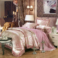 Luxury Silk Bedding Set Embroidery Bed