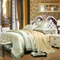 Luxury Silk Bedding Set Embroidery Bed