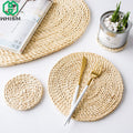 Rattan Placemats Straw Cup Coasters