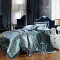 Luxury Silk Bedding Set Embroidery Bed