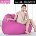 Bean Bag Sofa Cover Chairs Pouf Puff Couch Cotton