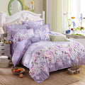 Classic bedding set 5 size grey blue flower bed