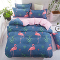 Classic bedding set 5 size grey blue flower bed