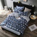 Classic bedding set 5 size grey blue flower bed