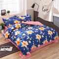 Classic bedding set 5 size grey blue flower bed