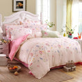 Classic bedding set 5 size grey blue flower bed