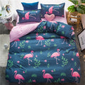 Classic bedding set 5 size grey blue flower bed