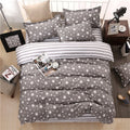 Classic bedding set 5 size grey blue flower bed