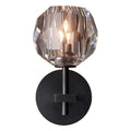 Contemporary indoor lighting small crystal black wall lamp