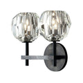 Contemporary indoor lighting small crystal black wall lamp