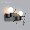 juliyang small child wall light white black fix led