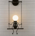 juliyang small child wall light white black fix led