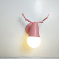 juliyang colorful Deer head wall light with pull