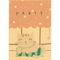 Long Ear Bunny Retro Kraft Paper Poster Cafe Restaurant