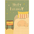 Long Ear Bunny Retro Kraft Paper Poster Cafe Restaurant