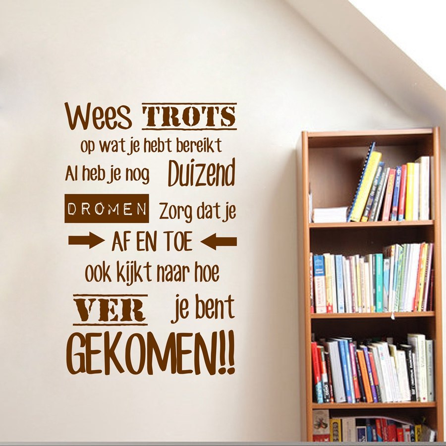 Dutch Inspirational Quotes Vinyl Wall Decal